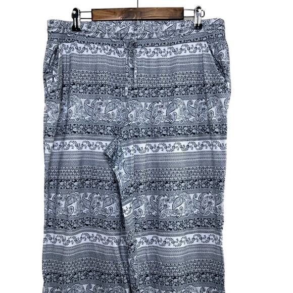 Dressbarn Navy & White Wide Leg Pant Size L - Picture 3 of 5